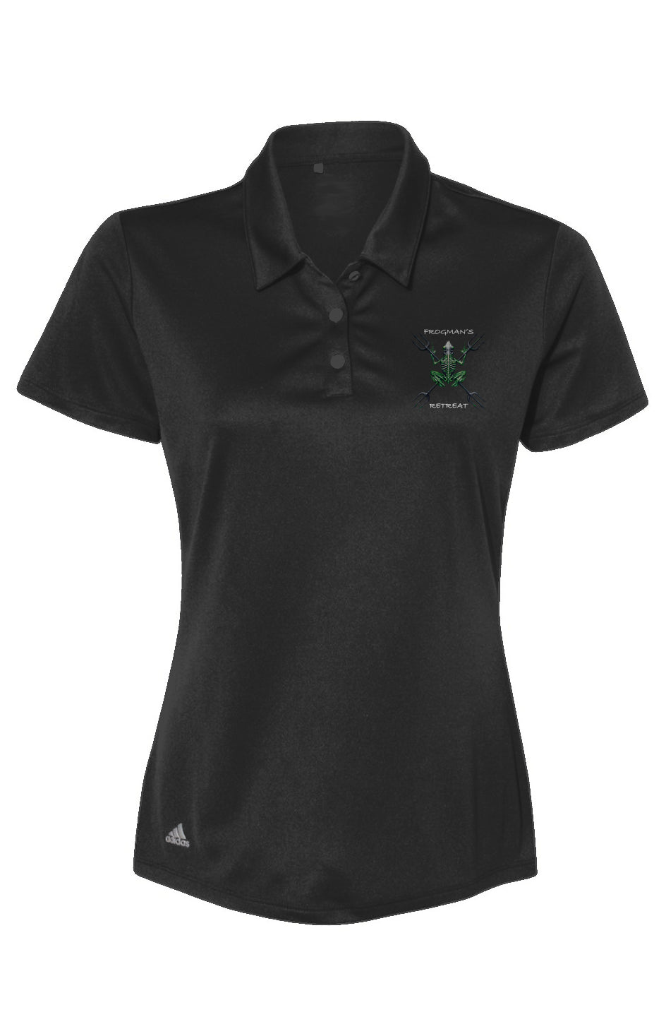 Frogman's Retreat Logo T-shirt - Adidas Womens Performance Polo