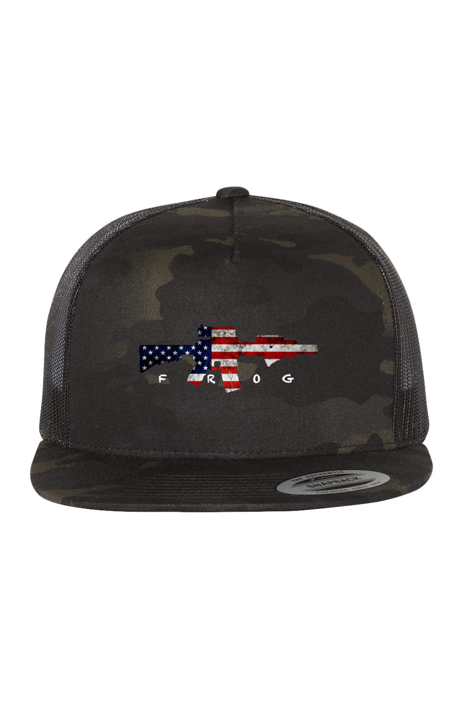 Frogman's Primary Tool - Multicam Black/ Black Trucker Cap Embroidered