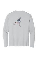 Patriotic Bone Frog Sport-Tek Long Sleeve Tee