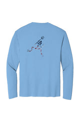 Patriotic Bone Frog Sport-Tek Long Sleeve Tee