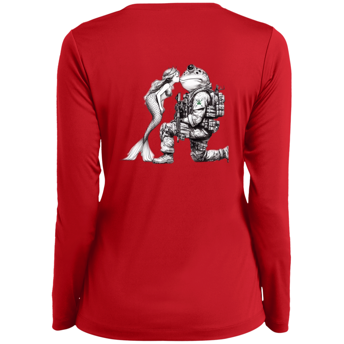 Remember Frogs Deployed Women’ Long Sleeve Performance V-Neck Tee