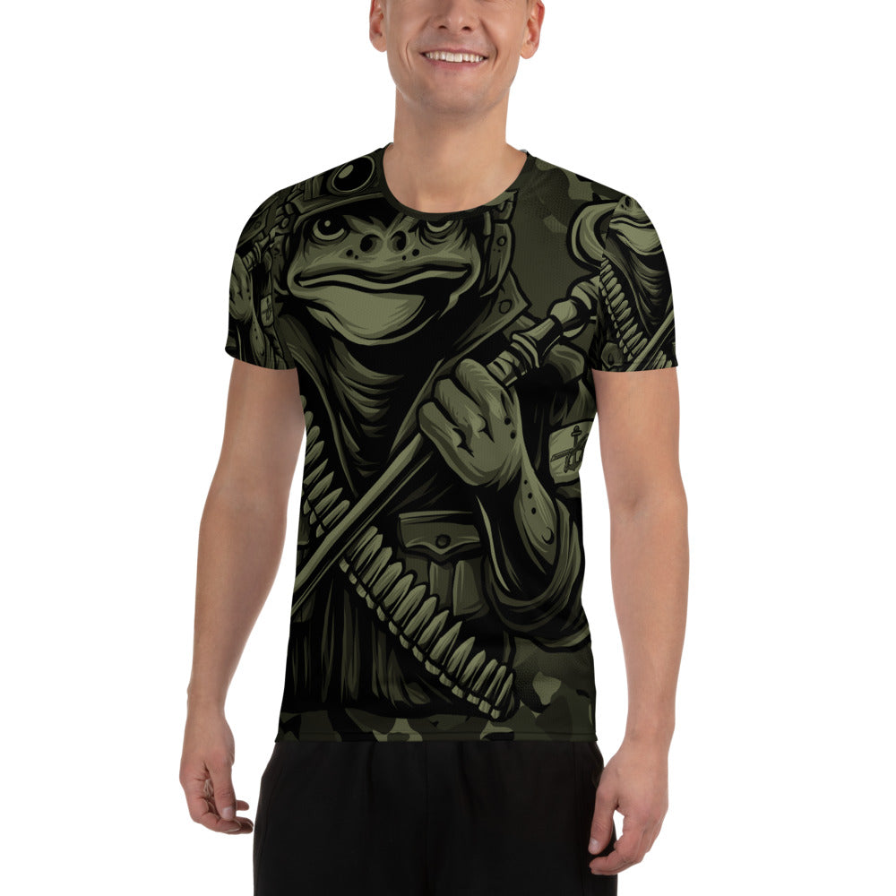 Frogman All-Over Print Men's Athletic T-shirt