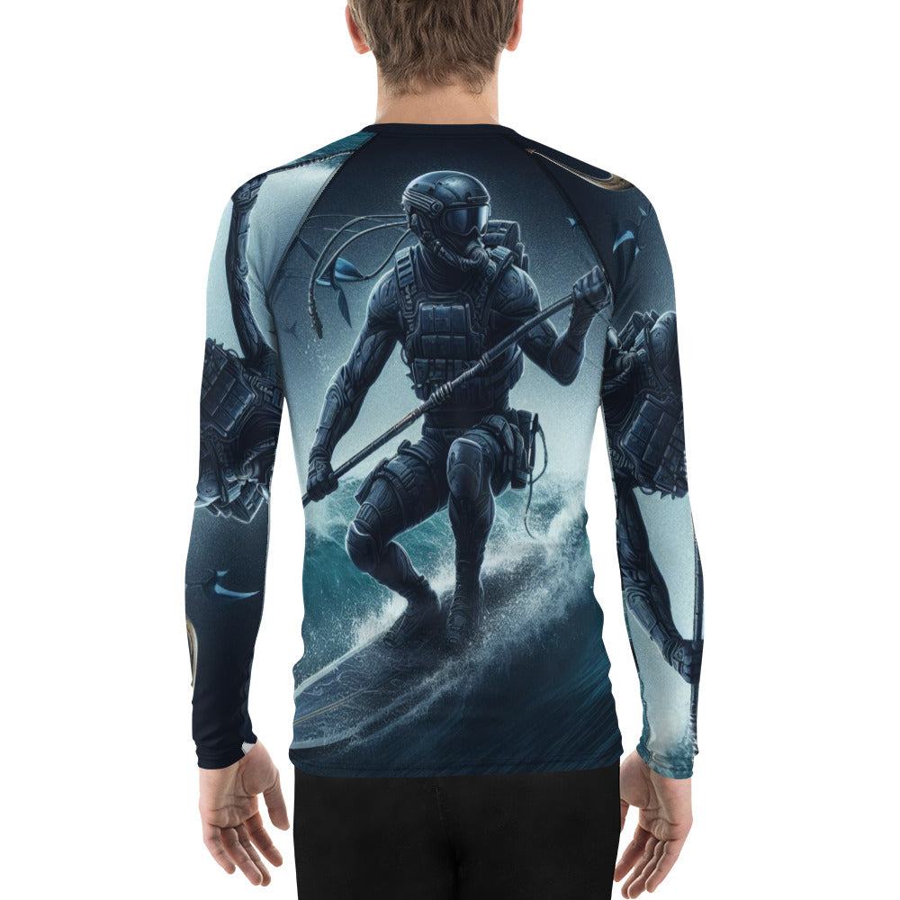 Frogman Surfing Men's Rash Guard (This is a True Thick Rash Guard - runs tight and should size up when ordering)