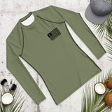 Bone Frog Men's Rash Guard - OD Green (This is a True Thick Rash Guard - runs tight and should size up when ordering)