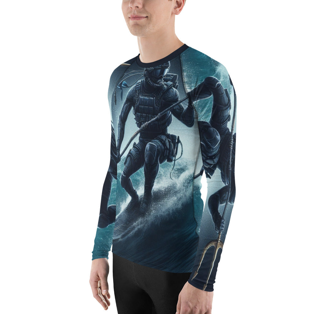 Frogman Surfing Men's Rash Guard (This is a True Thick Rash Guard - runs tight and should size up when ordering)