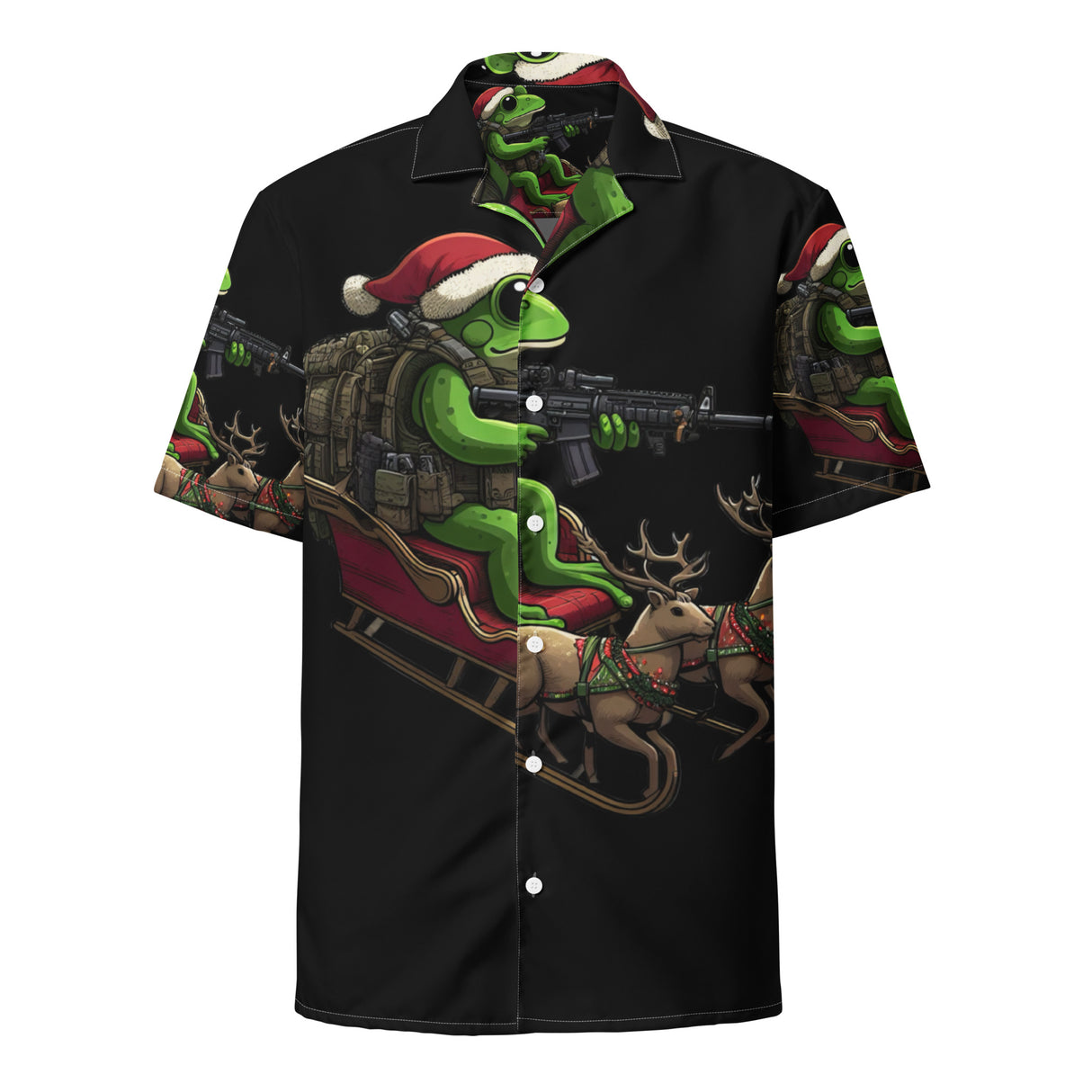 X-Mass Frogs button shirt