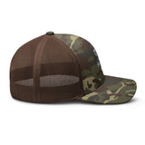 Resting Bone Frog Embroidered Camouflage trucker hat