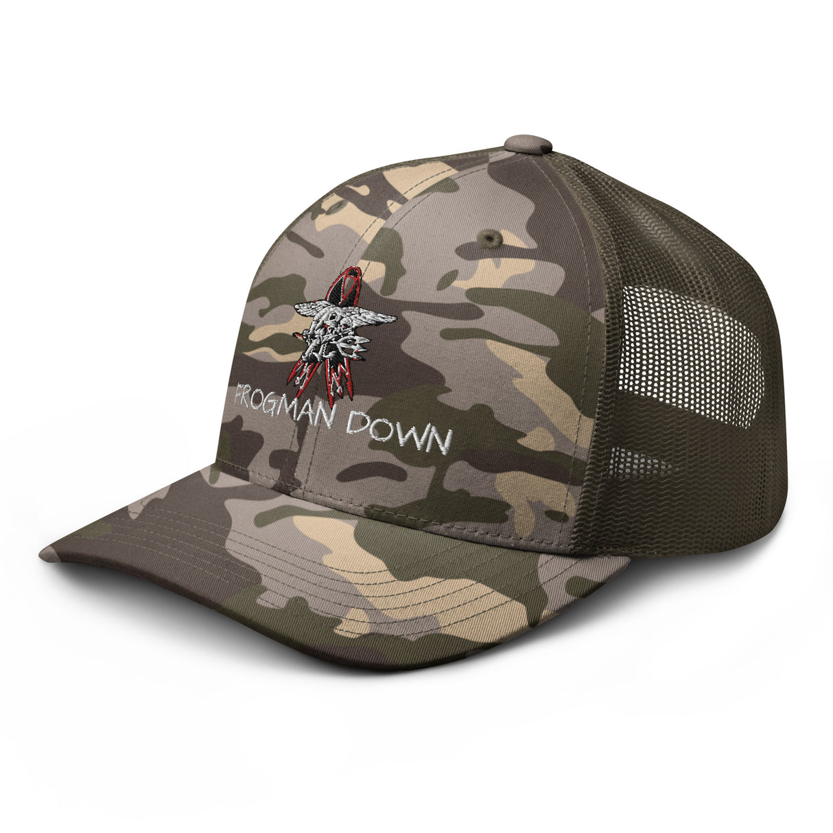 Frogman Down Memorial Camouflage trucker hat