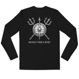 Hold the Line  Mens Long Sleeve Fitted Crew