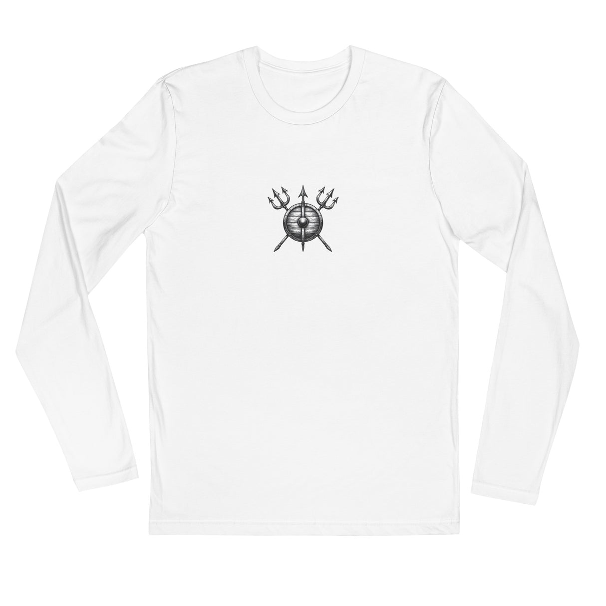 Hold the Line  Mens Long Sleeve Fitted Crew