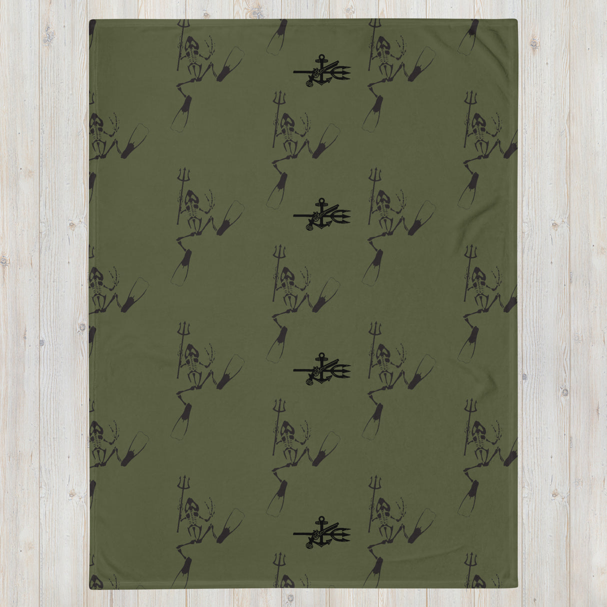 Bone Frog Throw Blanket