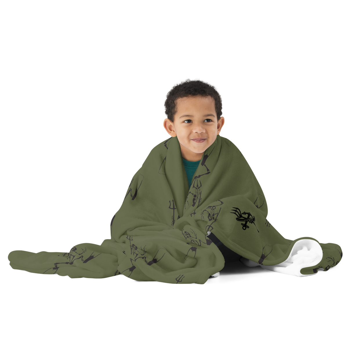 Bone Frog Throw Blanket