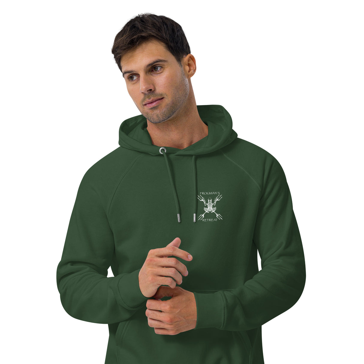 Winter Warfare Frog Unisex eco raglan hoodie