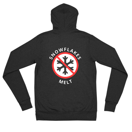 Snowflakes Melt Unisex zip hoodie