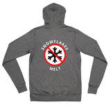 Snowflakes Melt Unisex zip hoodie