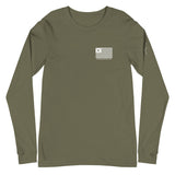 Frogman's Retreat Flag Logo  with Bonefrog on Left Sleeve - Long Sleeve Tee