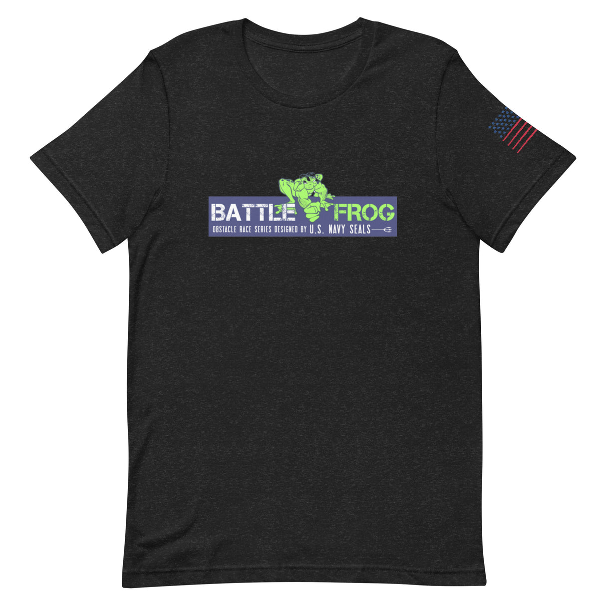 Men's  T-Shirt with Battlefrog Race Tag - 100% Cotton - Comfortable & Flatter