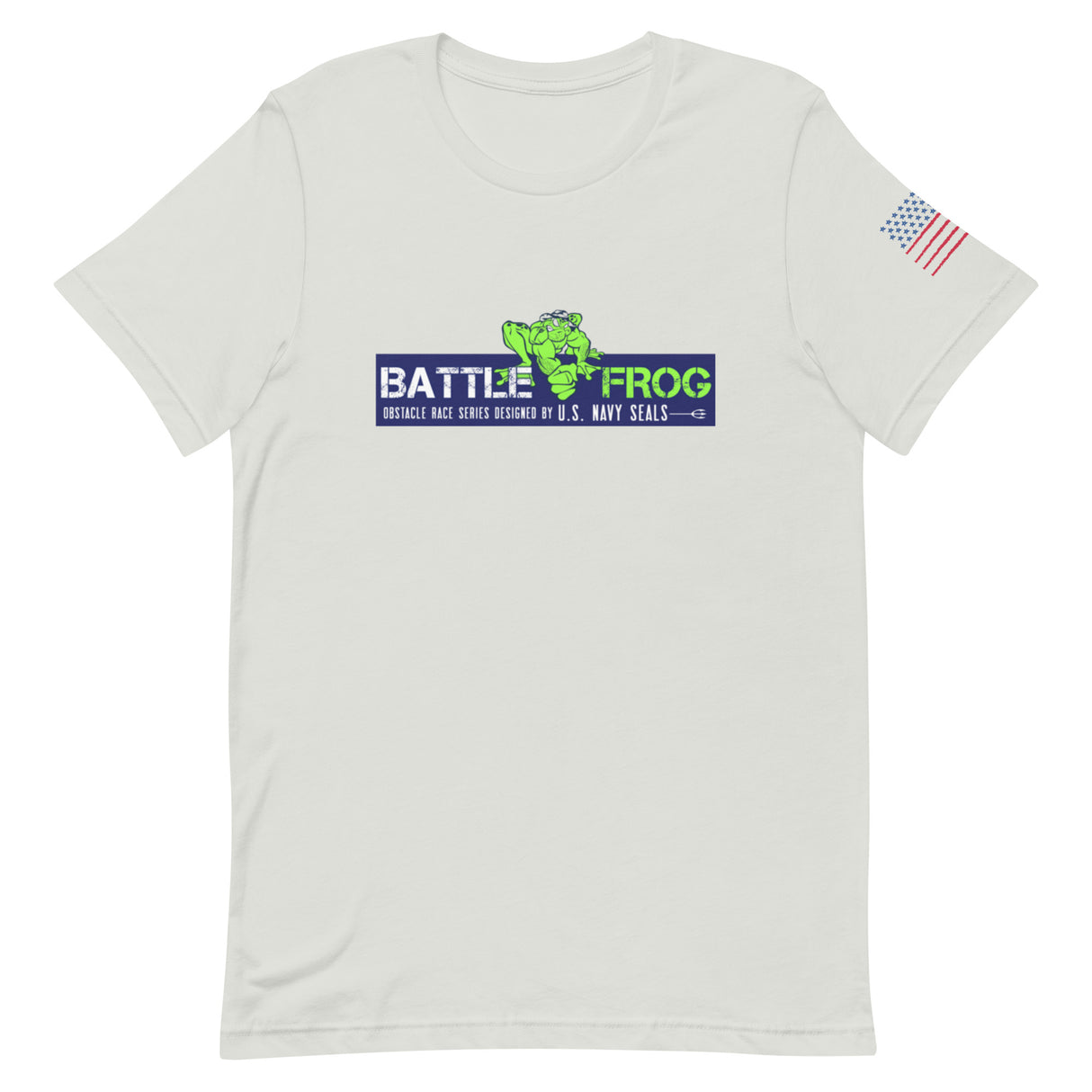 Men's  T-Shirt with Battlefrog Race Tag - 100% Cotton - Comfortable & Flatter