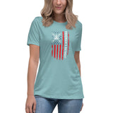 Tactical Distressed FR Flag Women's Relaxed T-Shirt