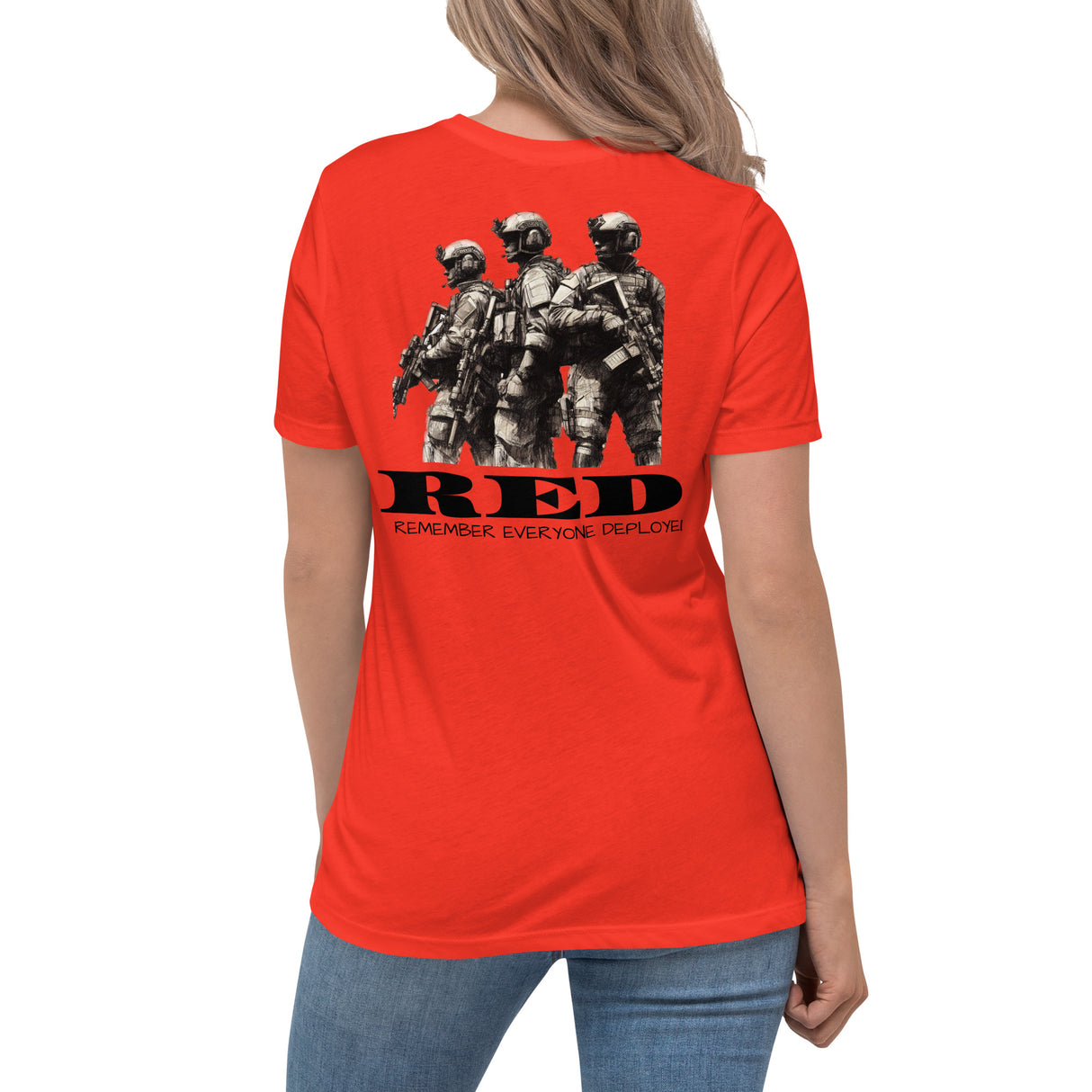 Women Remember Everybody Deployed (RED)  All Forces R.E.D. T-Shirt